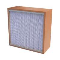 China Wooden Frame Deep Pleat HEPA air filter wood box clapboard big air CFM filters